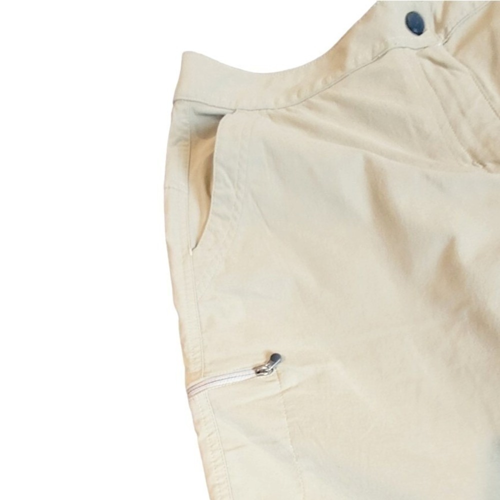 L.L. Bean Hiking Pants Women 10 Reg Tan Nylon Spandex Bungee Hem Outdoor Classic - Picture 2 of 9